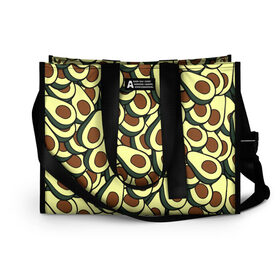 Сумка-шоппер 3D с принтом Авокадо в Ухте, 100% полиэстер | застегивается на металлическую кнопку; внутренний карман застегивается на молнию. Стенки укреплены специальным мягким материалом, чтобы защитить содержимое от несильных ударов
 | avocado | food | fruit | vegan | vegetarian | авокадо | веган | вегетарианство | еда | фрукты