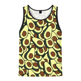 Мужская майка 3D с принтом Авокадо в Ухте, 100% полиэстер | круглая горловина, приталенный силуэт, длина до линии бедра. Пройма и горловина окантованы тонкой бейкой | Тематика изображения на принте: avocado | food | fruit | vegan | vegetarian | авокадо | веган | вегетарианство | еда | фрукты