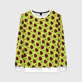 Женский свитшот 3D с принтом ЗДОРОВОЕ ПИТАНИЕ в Ухте, 100% полиэстер с мягким внутренним слоем | круглый вырез горловины, мягкая резинка на манжетах и поясе, свободная посадка по фигуре | avocado | food | fruit | vegan | vegetarian | авокадо | веган | вегетарианство | еда | фрукты