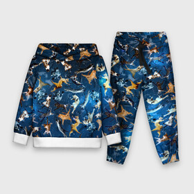 Детский костюм 3D (с толстовкой) с принтом Космические коты в Ухте,  |  | галактика | звезды | космос | кот | котики | кошак | кошка | паттрен