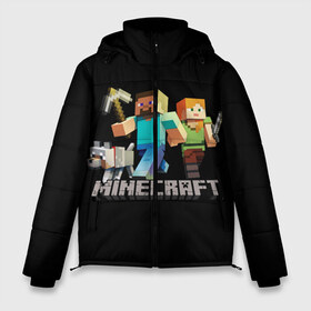 Мужская зимняя куртка 3D с принтом MINECRAFT в Ухте, верх — 100% полиэстер; подкладка — 100% полиэстер; утеплитель — 100% полиэстер | длина ниже бедра, свободный силуэт Оверсайз. Есть воротник-стойка, отстегивающийся капюшон и ветрозащитная планка. 

Боковые карманы с листочкой на кнопках и внутренний карман на молнии. | creeper | game | minecraft | блоки | игра | квадраты | компьютерная игра | крипер | майнкрафт