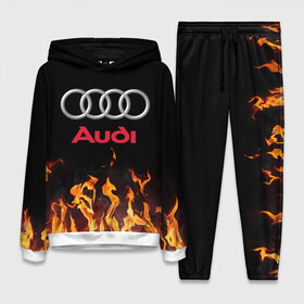 Женский костюм 3D (с толстовкой) с принтом AUDI | ОГОНЬ в Ухте,  |  | audi | auto | sport | авто | автомобиль | автомобильные | ауди | бренд | марка | машины | спорт