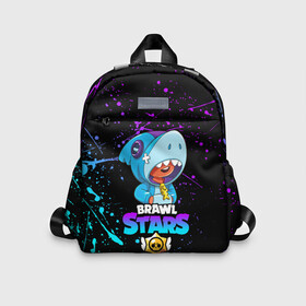 Детский рюкзак 3D с принтом BRAWL STARS LEON SHARK в Ухте, 100% полиэстер | лямки с регулируемой длиной, сверху петелька, чтобы рюкзак можно было повесить на вешалку. Основное отделение закрывается на молнию, как и внешний карман. Внутри дополнительный карман. По бокам два дополнительных кармашка | Тематика изображения на принте: 8 bit | 8 бит | bibi | brawl stars | crow | el brown | leon | leon shark | max | mr.p | sally leon | shark | stars | virus | werewolf | акула | биби | вирус | ворон | леон | оборотень | пингвин