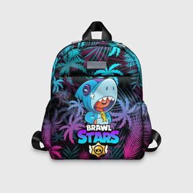 Детский рюкзак 3D с принтом BRAWL STARS LEON SHARK в Ухте, 100% полиэстер | лямки с регулируемой длиной, сверху петелька, чтобы рюкзак можно было повесить на вешалку. Основное отделение закрывается на молнию, как и внешний карман. Внутри дополнительный карман. По бокам два дополнительных кармашка | Тематика изображения на принте: 8 bit | 8 бит | bibi | brawl stars | crow | el brown | leon | leon shark | max | mr.p | sally leon | shark | stars | virus | werewolf | акула | биби | вирус | ворон | леон | оборотень | пингвин