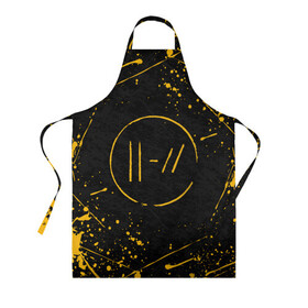Фартук 3D с принтом TWENTY ONE PILOTS | TOP (Z) в Ухте, 100% полиэстер | общий размер — 65 х 85 см, ширина нагрудника — 26 см, горловина — 53 см, длина завязок — 54 см, общий обхват в поясе — 173 см. Принт на завязках и на горловине наносится с двух сторон, на основной части фартука — только с внешней стороны | 21 pilots | 21p | bandito | blurryface | chlorine | joshua | ned | top | trench | twenty one pilots | tyler | бандито | нэд | тренч