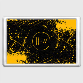 Магнит 45*70 с принтом  TWENTY ONE PILOTS в Ухте, Пластик | Размер: 78*52 мм; Размер печати: 70*45 | 21 pilots | 21p | bandito | blurryface | chlorine | joshua | ned | top | trench | twenty one pilots | tyler | бандито | нэд | тренч