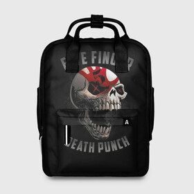 Женский рюкзак 3D с принтом Five Finger Death Punch в Ухте, 100% полиэстер | лямки с регулируемой длиной, сверху ручки, чтобы рюкзак нести как сумку. Основное отделение закрывается на молнию, как и внешний карман. Внутри два дополнительных кармана, один из которых закрывается на молнию. По бокам два дополнительных кармашка, куда поместится маленькая бутылочка
 | 5fdp | death | ffdp | finger | five | five finger death punch | punch | грув метал