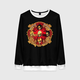 Женский свитшот 3D с принтом Five Finger Death Punch в Ухте, 100% полиэстер с мягким внутренним слоем | круглый вырез горловины, мягкая резинка на манжетах и поясе, свободная посадка по фигуре | 5fdp | death | ffdp | finger | five | five finger death punch | punch | грув метал