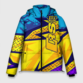 Мужская зимняя куртка 3D с принтом Audi RS в Ухте, верх — 100% полиэстер; подкладка — 100% полиэстер; утеплитель — 100% полиэстер | длина ниже бедра, свободный силуэт Оверсайз. Есть воротник-стойка, отстегивающийся капюшон и ветрозащитная планка. 

Боковые карманы с листочкой на кнопках и внутренний карман на молнии. | Тематика изображения на принте: amg | audi | cars | drive | quattro | rs | s | sport | sportback | supercars | ауди | обзор | скорость | форма