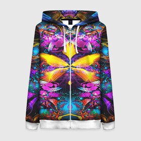 Женская толстовка 3D на молнии ФРАКТАЛЬНЫЕ ЦВЕТЫ: в Ухте, 100% полиэстер | длина до линии бедра, манжеты и пояс оформлены мягкой тканевой резинкой, двухслойный капюшон со шнурком для регулировки, спереди молния, по бокам два кармана | abstract | abstraction | color | fractal | geometry | paitnt | polygon | polygonal | psy | абстракция | геометрия | краски | неоновые | полигоны | психоделика | фрактал