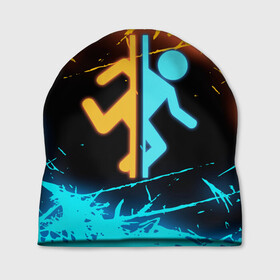 Шапка 3D PORTAL.: в Ухте, 100% полиэстер | универсальный размер, печать по всей поверхности изделия | aperture science | black mesa xen | half life | portal | portal 2 | valve | игра | портал