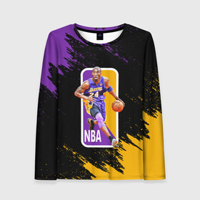Женский лонгслив 3D с принтом LA LAKERS / KOBE BRYANT в Ухте, 100% полиэстер | длинные рукава, круглый вырез горловины, полуприлегающий силуэт | america | basketball | kobe bryant | la | la lakers | lakers | los angeles lakers | nba | usa | баскетбол | кобе брайант | лос анджелес лейкерс | нба | сша
