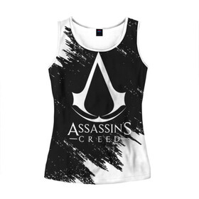 Женская майка 3D с принтом ASSASSIN`S CREED | АССАССИНС КРИД (Z) в Ухте, 100% полиэстер | круглая горловина, прямой силуэт, длина до линии бедра | slayer | асасин | ассасин крид | ассассин | тамплиеры