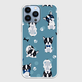 Чехол для iPhone 13 Pro Max с принтом Собачки в Ухте,  |  | Тематика изображения на принте: dog | dogs | забавная | играется | косточка | лапки | люблю | мордочка | мордочкой | собак | собаки | собачки