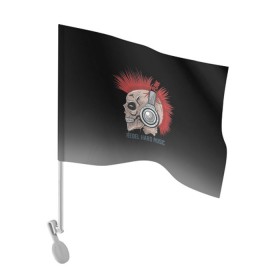 Флаг для автомобиля с принтом Rebel hard music в Ухте, 100% полиэстер | Размер: 30*21 см | punk | rebel hard music | rock | метал | металл | панк | панки | рок | рокер | тяжелая музыка