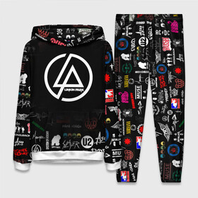Женский костюм 3D (с толстовкой) с принтом LINKIN PARK | ROCK LOGO (Z) в Ухте,  |  | chester bennington | linkin park | mike shinoda | альтернативный метал | альтернативный рок | линкин парк | майк шинода | ню метал | поп музыка | поп рок | рэп метал | рэп рок | электроник рок