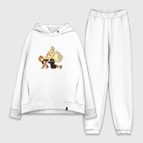 Женский костюм хлопок Oversize с принтом KIMETSU NO YAIBA готов к удару в Ухте,  |  | demon slayer | kimetsu no yaiba | nezuko | shinobu | slayer | tanjiro | zenitsu | гию томиока | зенитцу | иноске хашибира | клинок рассекающий демонов | незуко | танджиро | шинобу кочо