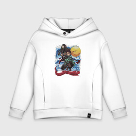 Детское худи Oversize хлопок с принтом KIMETSU NO YAIBA зарисовка в Ухте, френч-терри — 70% хлопок, 30% полиэстер. Мягкий теплый начес внутри —100% хлопок | боковые карманы, эластичные манжеты и нижняя кромка, капюшон на магнитной кнопке | Тематика изображения на принте: demon slayer | kimetsu no yaiba | nezuko | shinobu | slayer | tanjiro | zenitsu | гию томиока | зенитцу | иноске хашибира | клинок рассекающий демонов | незуко | танджиро | шинобу кочо