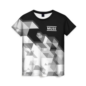 Женская футболка 3D с принтом Muse в Ухте, 100% полиэфир ( синтетическое хлопкоподобное полотно) | прямой крой, круглый вырез горловины, длина до линии бедер | muse | rock | альтернативный рок | доминик ховард | крис уолстенхолм | музыка | мэттью беллами | прогрессивный рок | рок | симфонический рок | спейс рок
