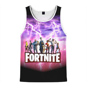 Мужская майка 3D с принтом Fortnite в Ухте, 100% полиэстер | круглая горловина, приталенный силуэт, длина до линии бедра. Пройма и горловина окантованы тонкой бейкой | 2 | fortnite | killer | maniac | быстрый | герои | гроза | дедпул | детей | для | игры | кровавый | молнии | неон | новый | одиночка | пистолет | ромбы | свет | сезон | тихий | треугольники | фанат | фо