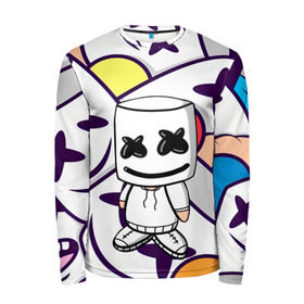 Мужской лонгслив 3D MARSHMELLO: в Ухте, 100% полиэстер | длинные рукава, круглый вырез горловины, полуприлегающий силуэт | marshmello | music | зефир | зефирка | маршиеллоу | маска | музыка | музыкант