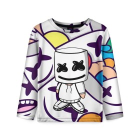 Детский лонгслив 3D MARSHMELLO: в Ухте, 100% полиэстер | длинные рукава, круглый вырез горловины, полуприлегающий силуэт
 | marshmello | music | зефир | зефирка | маршиеллоу | маска | музыка | музыкант