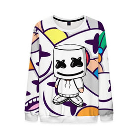 Мужской свитшот 3D MARSHMELLO: в Ухте, 100% полиэстер с мягким внутренним слоем | круглый вырез горловины, мягкая резинка на манжетах и поясе, свободная посадка по фигуре | marshmello | music | зефир | зефирка | маршиеллоу | маска | музыка | музыкант