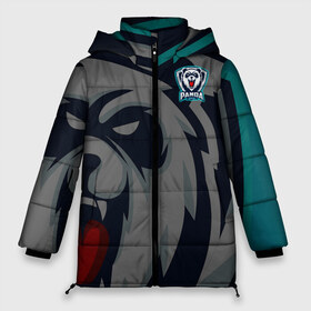 Женская зимняя куртка 3D с принтом Форма Panda в Ухте, верх — 100% полиэстер; подкладка — 100% полиэстер; утеплитель — 100% полиэстер | длина ниже бедра, силуэт Оверсайз. Есть воротник-стойка, отстегивающийся капюшон и ветрозащитная планка. 

Боковые карманы с листочкой на кнопках и внутренний карман на молнии | Тематика изображения на принте: design | logo | mascot | баскетбол | герои | дикий | животное | звери | зверь | киберспорт | медведь | охота | панда | сверепый | спортивная | стиль | талисман | фитнес | форма | футбол | хищник | яркие