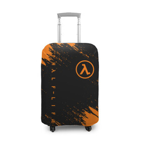 Чехол для чемодана 3D с принтом HALF-LIFE в Ухте, 86% полиэфир, 14% спандекс | двустороннее нанесение принта, прорези для ручек и колес | aperture laboratories | black mesa | gordon freeman | half life | half life 3 | valve | блэк меса | вэлв | гордон фриман | халф лайф