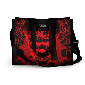 Сумка-шоппер 3D с принтом Bring Me the Horizon в Ухте, 100% полиэстер | застегивается на металлическую кнопку; внутренний карман застегивается на молнию. Стенки укреплены специальным мягким материалом, чтобы защитить содержимое от несильных ударов
 | bmth | metal | music | official | rca records label | rock | sempiternal | video | британская | группа | дэткор | поп | рок