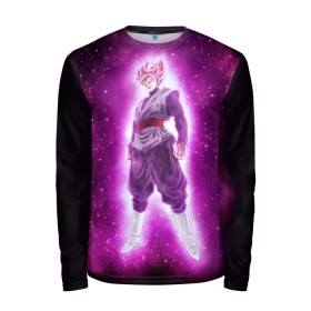 Мужской лонгслив 3D с принтом Супер Сайян Super Saiyan в Ухте, 100% полиэстер | длинные рукава, круглый вырез горловины, полуприлегающий силуэт | black | dragon ball | dragon ball z | goku | super saiyan | аниме | боевые искусства | гоку | драгонболл | жемчуг дракона | легендарная трансформация | манга | сайян | супер | черный