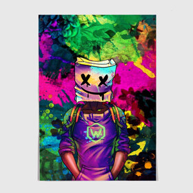 Постер Marshmello: в Ухте, 100% бумага
 | бумага, плотность 150 мг. Матовая, но за счет высокого коэффициента гладкости имеет небольшой блеск и дает на свету блики, но в отличии от глянцевой бумаги не покрыта лаком | christopher comstock | cool | dj | edm | fortnite | marshmello | marshmellow | гранж | граффити | диджей | зефир | зефирка | кристофер комсток | музыка | музыкант | стрит арт | фортнайт