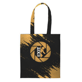 Шоппер 3D с принтом PORTAL в Ухте, 100% полиэстер | Плотность: 200 г/м2; Размер: 34×35 см; Высота лямок: 30 см | aperture laboratories | glados | portal | portal 2 | valve | гладос | портал | портал 2 | челл