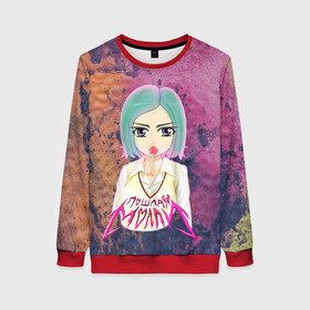 Женский свитшот 3D с принтом Пошлая Молли Арт в Ухте, 100% полиэстер с мягким внутренним слоем | круглый вырез горловины, мягкая резинка на манжетах и поясе, свободная посадка по фигуре | paycheck | аниме | анимэ | бледный | девочке | кирилл бледный | манга | молли | панк | поп панк | пошлая | пошлая молли | синти панк | тян | школьница | школьнице
