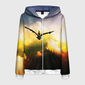 Мужская толстовка 3D на молнии с принтом Как приручить дракона в Ухте, 100% полиэстер | длина до линии бедра, манжеты и пояс оформлены мягкой тканевой резинкой, двухслойный капюшон со шнурком для регулировки, спереди молния, по бокам два кармана | dragon | how to train your dragon the hidden world | драконы | икинг | как приручить дракона 3 | персонажи