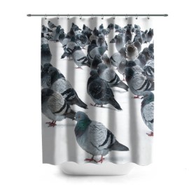 Штора 3D для ванной Голуби: в Ухте, 100% полиэстер | плотность материала — 100 г/м2. Стандартный размер — 146 см х 180 см. По верхнему краю — пластиковые люверсы для креплений. В комплекте 10 пластиковых колец | bird | pigeon | russia | snow | winter | голубь | животные | зима | курлык | птицы | россия | снег | текстура | фон | фотография
