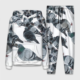 Женский костюм 3D (с толстовкой) Голуби: в Ухте,  |  | bird | pigeon | russia | snow | winter | голубь | животные | зима | курлык | птицы | россия | снег | текстура | фон | фотография