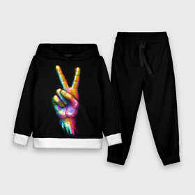 Детский костюм 3D (с толстовкой) V: в Ухте,  |  | finger | fingers | gesture | glitch | hand | peace | sign | v | victory | глитч | жест | знак | краски | лич | мир | палец | пальцами | пальцы | победа | рука | руки | сигна | хиппи