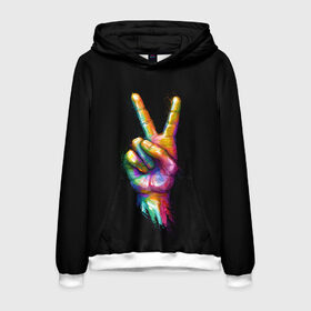 Мужская толстовка 3D V: в Ухте, 100% полиэстер | двухслойный капюшон со шнурком для регулировки, мягкие манжеты на рукавах и по низу толстовки, спереди карман-кенгуру с мягким внутренним слоем. | finger | fingers | gesture | glitch | hand | peace | sign | v | victory | глитч | жест | знак | краски | лич | мир | палец | пальцами | пальцы | победа | рука | руки | сигна | хиппи