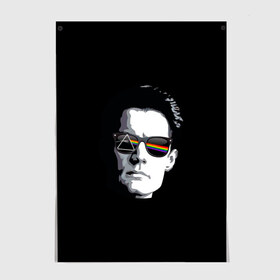 Постер с принтом Twin Peaks в Ухте, 100% бумага
 | бумага, плотность 150 мг. Матовая, но за счет высокого коэффициента гладкости имеет небольшой блеск и дает на свету блики, но в отличии от глянцевой бумаги не покрыта лаком | criminal | twin peaks | герой | дейл купер | кино | криминал | надпись | парню | персонаж | прикольная | радуга | сериал | твин пикс | фэнтези | человек
