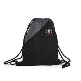 Рюкзак-мешок 3D с принтом TOYOTA CARBON в Ухте, 100% полиэстер | плотность ткани — 200 г/м2, размер — 35 х 45 см; лямки — толстые шнурки, застежка на шнуровке, без карманов и подкладки | Тематика изображения на принте: 2020 | alphard | auto | camry | corolla | highlander | hilux | land cruiser 200 | prado | rav4 | sport | supra | toyota | tundra | авто | автомобиль | автомобильные | альфард | бренд | камри | марка | машины | спорт | тойота