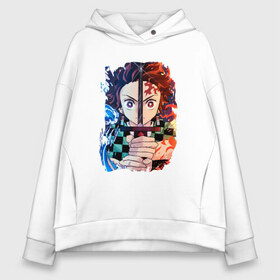 Женское худи Oversize хлопок с принтом KIMETSU NO YAIBA в Ухте, френч-терри — 70% хлопок, 30% полиэстер. Мягкий теплый начес внутри —100% хлопок | боковые карманы, эластичные манжеты и нижняя кромка, капюшон на магнитной кнопке | demon slayer | kimetsu no yaiba | nezuko | shinobu | slayer | tanjiro | zenitsu | гию томиока | зенитцу | иноске хашибира | клинок рассекающий демонов | незуко | танджиро | шинобу кочо