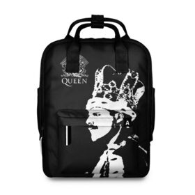Женский рюкзак 3D с принтом Queen в Ухте, 100% полиэстер | лямки с регулируемой длиной, сверху ручки, чтобы рюкзак нести как сумку. Основное отделение закрывается на молнию, как и внешний карман. Внутри два дополнительных кармана, один из которых закрывается на молнию. По бокам два дополнительных кармашка, куда поместится маленькая бутылочка
 | Тематика изображения на принте: freddie mercury | paul | queen | quen | богемская рапсодия | брайан мэй | глэм | группа | джон дикон | квин | королева | куин | меркури | меркьюри | музыкант | мэркури | певец | песня | поп | роджер тейлор | рок