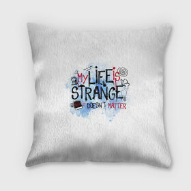 Подушка 3D с принтом LIFE IS STRANGE в Ухте, наволочка – 100% полиэстер, наполнитель – холлофайбер (легкий наполнитель, не вызывает аллергию). | состоит из подушки и наволочки. Наволочка на молнии, легко снимается для стирки | chloe | life is strange | life is strange 2 | max | игра | лайф ис стрэндж | макс | надпись | хлоя