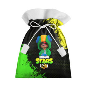 Подарочный 3D мешок с принтом Brawl Stars Leon в Ухте, 100% полиэстер | Размер: 29*39 см | Тематика изображения на принте: bea | brawl stars | bull | colt | crow | leon | leon shark | shark | stars | акула | берли | биа | ворон | динамайк | кольт | леон | леон акула | нита | спайк | шелли | эль примо