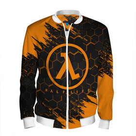 Мужской бомбер 3D с принтом HALF-LIFE | ХАЛФ-ЛАЙФ (Z) в Ухте, 100% полиэстер | застегивается на молнию, по бокам два кармана без застежек, по низу бомбера и на воротнике - эластичная резинка | aperture laboratories | black mesa | gordon freeman | half life | half life 3 | valve | блэк меса | вэлв | гордон фриман | халф лайф