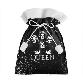 Подарочный 3D мешок с принтом QUEEN в Ухте, 100% полиэстер | Размер: 29*39 см | queen | rock | we will rock you | брайан мэи | группа queen | группа квин | джон дикон | квин | королева | король | роджер тейлор | рок | фредди меркьюри