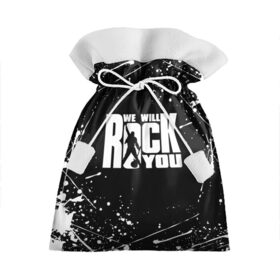 Подарочный 3D мешок с принтом QUEEN в Ухте, 100% полиэстер | Размер: 29*39 см | queen | rock | we will rock you | брайан мэи | группа queen | группа квин | джон дикон | квин | королева | король | роджер тейлор | рок | фредди меркьюри
