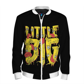Мужской бомбер 3D с принтом Little Big в Ухте, 100% полиэстер | застегивается на молнию, по бокам два кармана без застежек, по низу бомбера и на воротнике - эластичная резинка | Тематика изображения на принте: 20 | 2020 | big | eurovision | little | music | биг | бузова | евровидение | ильич | литл | музыка