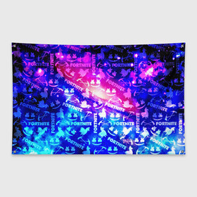 Флаг-баннер с принтом FORTNITE&MARSMELLO COSMO в Ухте, 100% полиэстер | размер 67 х 109 см, плотность ткани — 95 г/м2; по краям флага есть четыре люверса для крепления | christopher comstock | dj | fortnite | game | gamer | marshmello | music | диджей | игры | клубная музыка | клубняк | крис комсток | лого | логотип | маршмэллоу | музыка | фортнайт